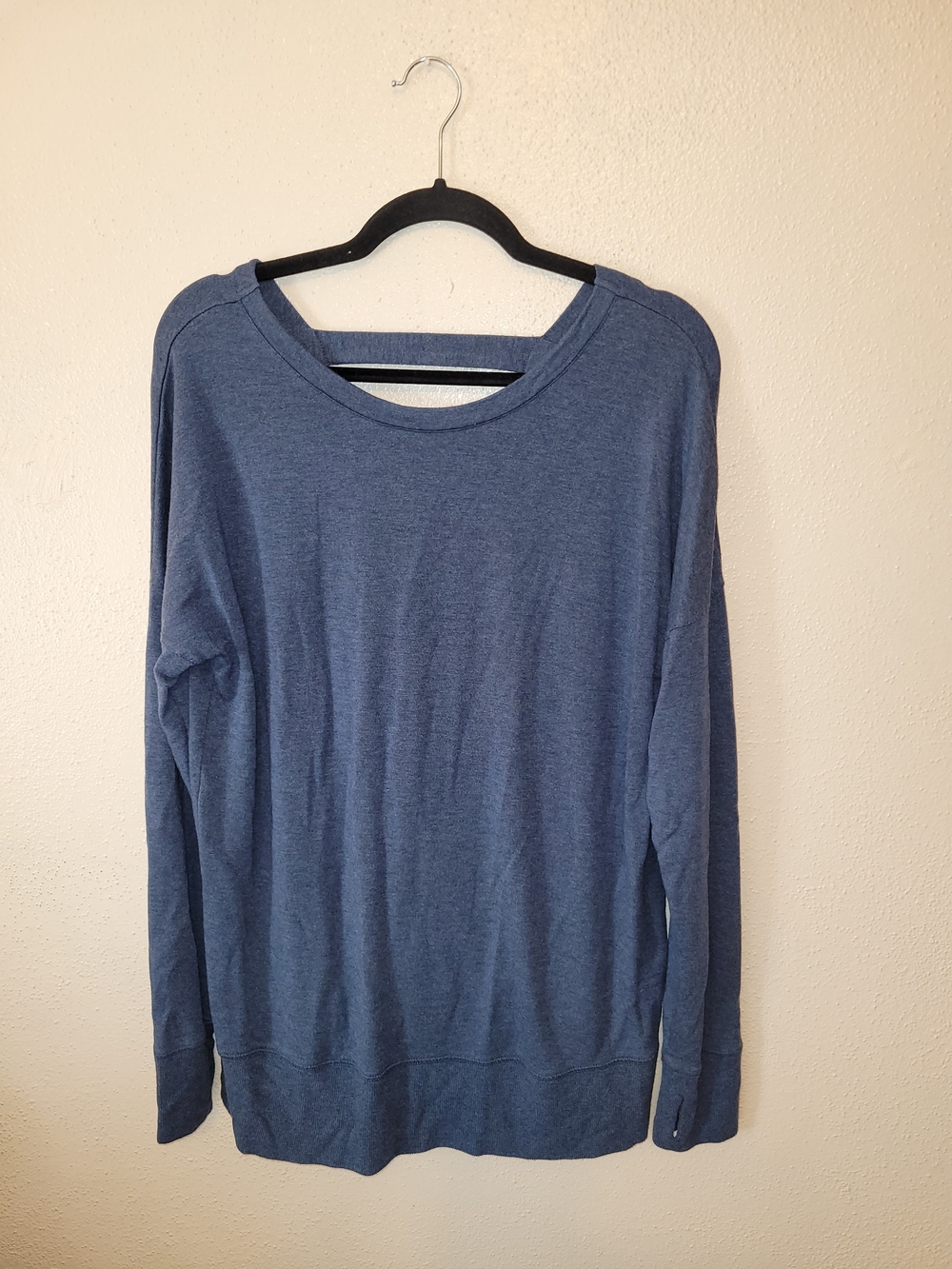 Athleta Chakra Sweatshirt Womans Iron Blue  Large
